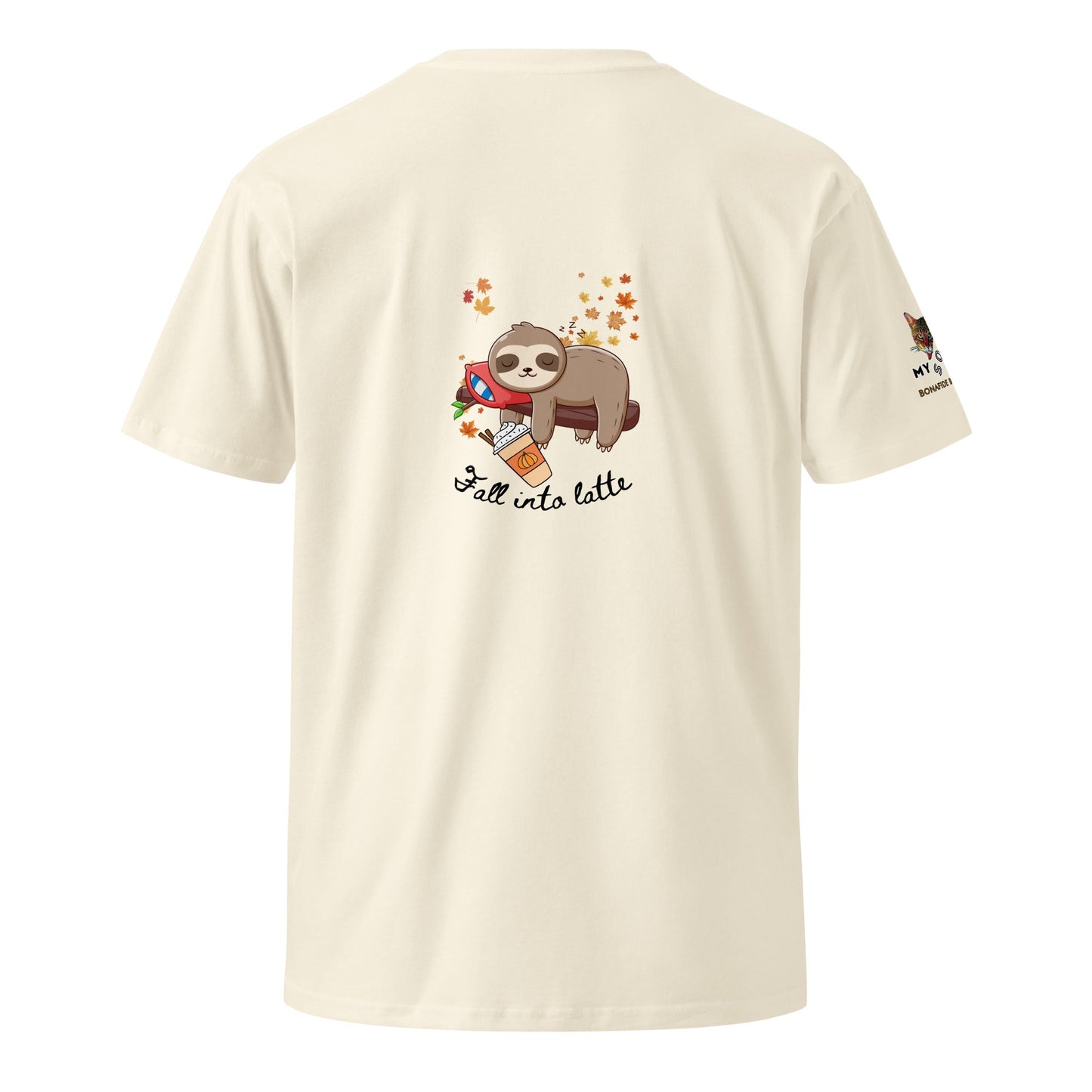 Fall Into Latte Unisex Premium Tee - My Social Cat Bonafide Boutique LLCFall Into Latte Unisex Premium TeeT-shirtMy Social Cat Bonafide Boutique LLCNaturalSfallinto