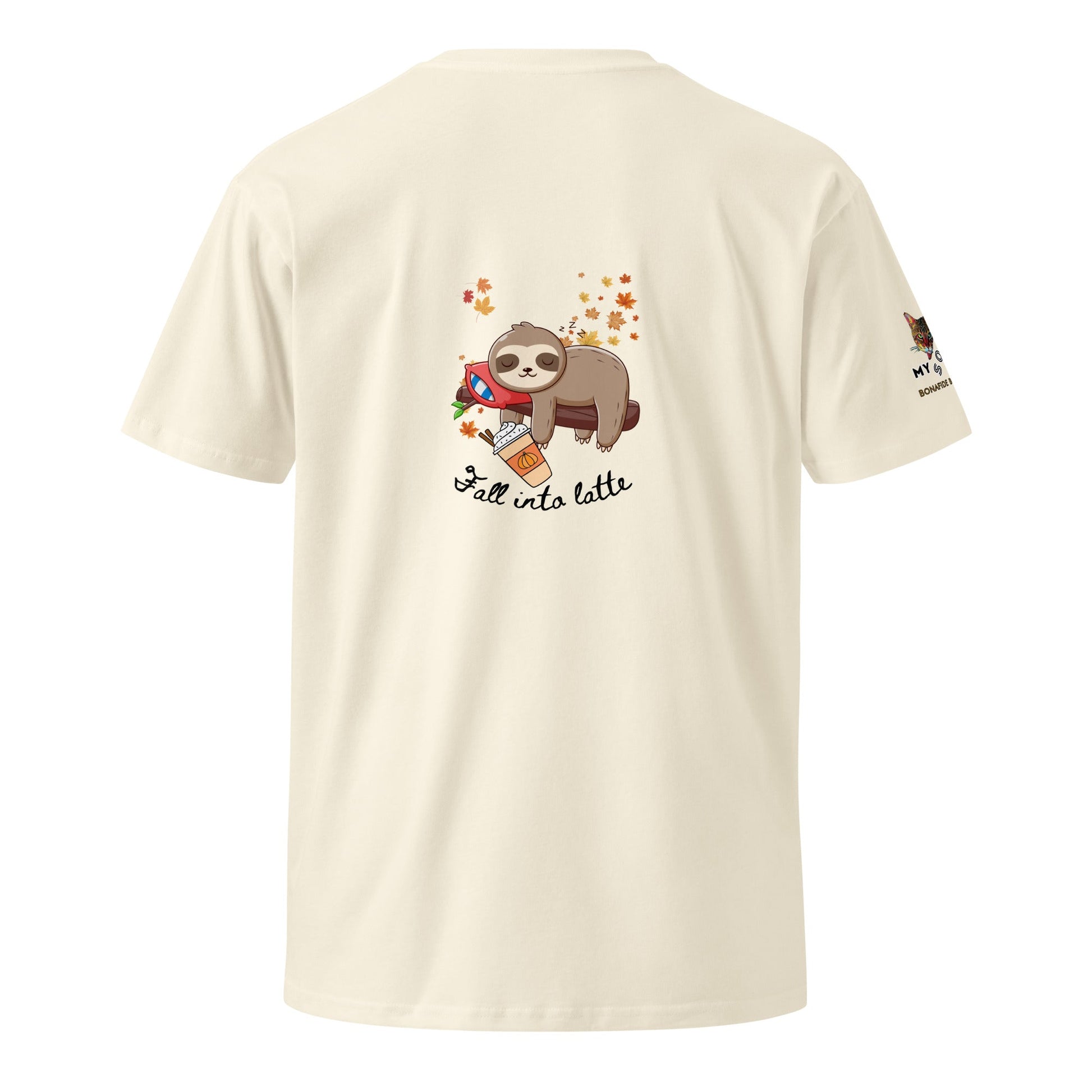 Fall Into Latte Unisex Premium Tee - My Social Cat Bonafide Boutique LLCFall Into Latte Unisex Premium TeeT-shirtMy Social Cat Bonafide Boutique LLCNaturalSfallinto