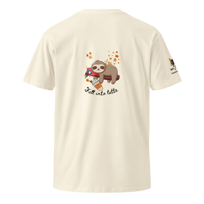 Fall Into Latte Unisex Premium Tee - My Social Cat Bonafide Boutique LLCFall Into Latte Unisex Premium TeeT-shirtMy Social Cat Bonafide Boutique LLCNaturalSfallinto