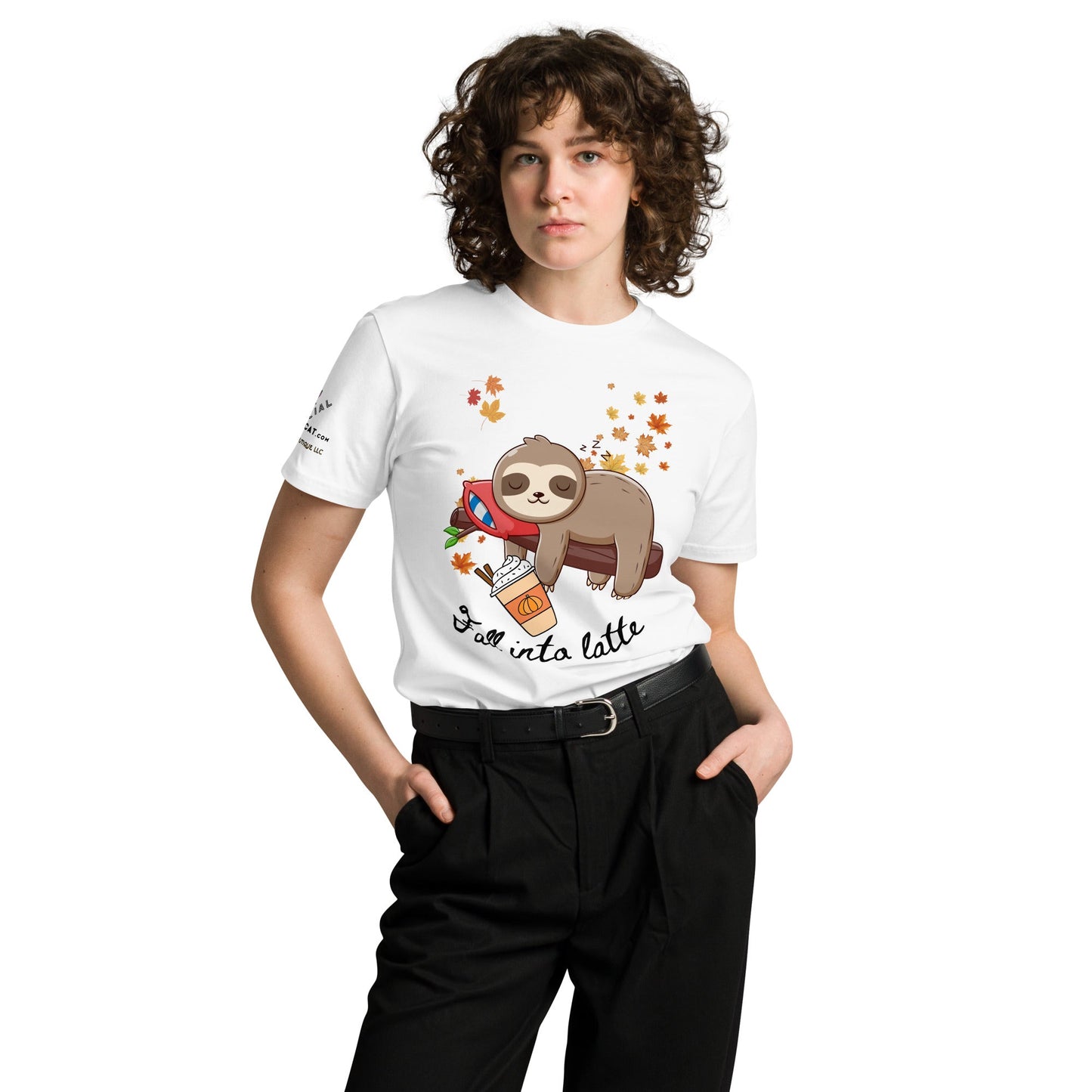Fall Into Latte Unisex Premium Tee - My Social Cat Bonafide Boutique LLCFall Into Latte Unisex Premium TeeT-shirtMy Social Cat Bonafide Boutique LLCNaturalSfallinto