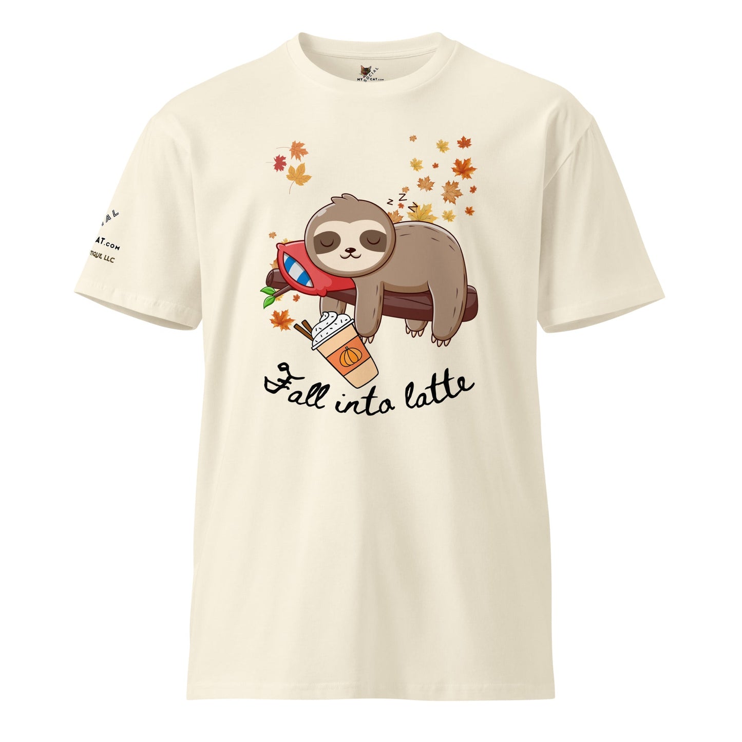 Fall Into Latte Unisex Premium Tee - My Social Cat Bonafide Boutique LLCFall Into Latte Unisex Premium TeeT-shirtMy Social Cat Bonafide Boutique LLCNaturalSfallinto