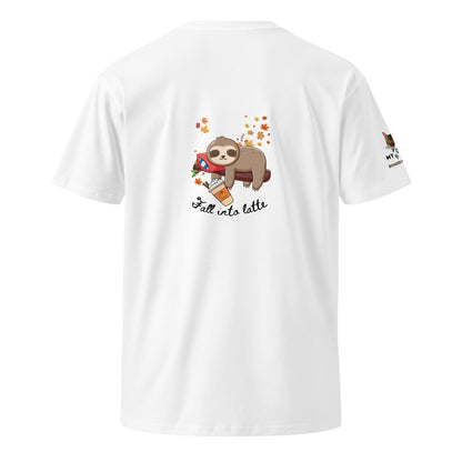 Fall Into Latte Unisex Premium Tee - My Social Cat Bonafide Boutique LLCFall Into Latte Unisex Premium TeeT-shirtMy Social Cat Bonafide Boutique LLCWhiteSfallinto