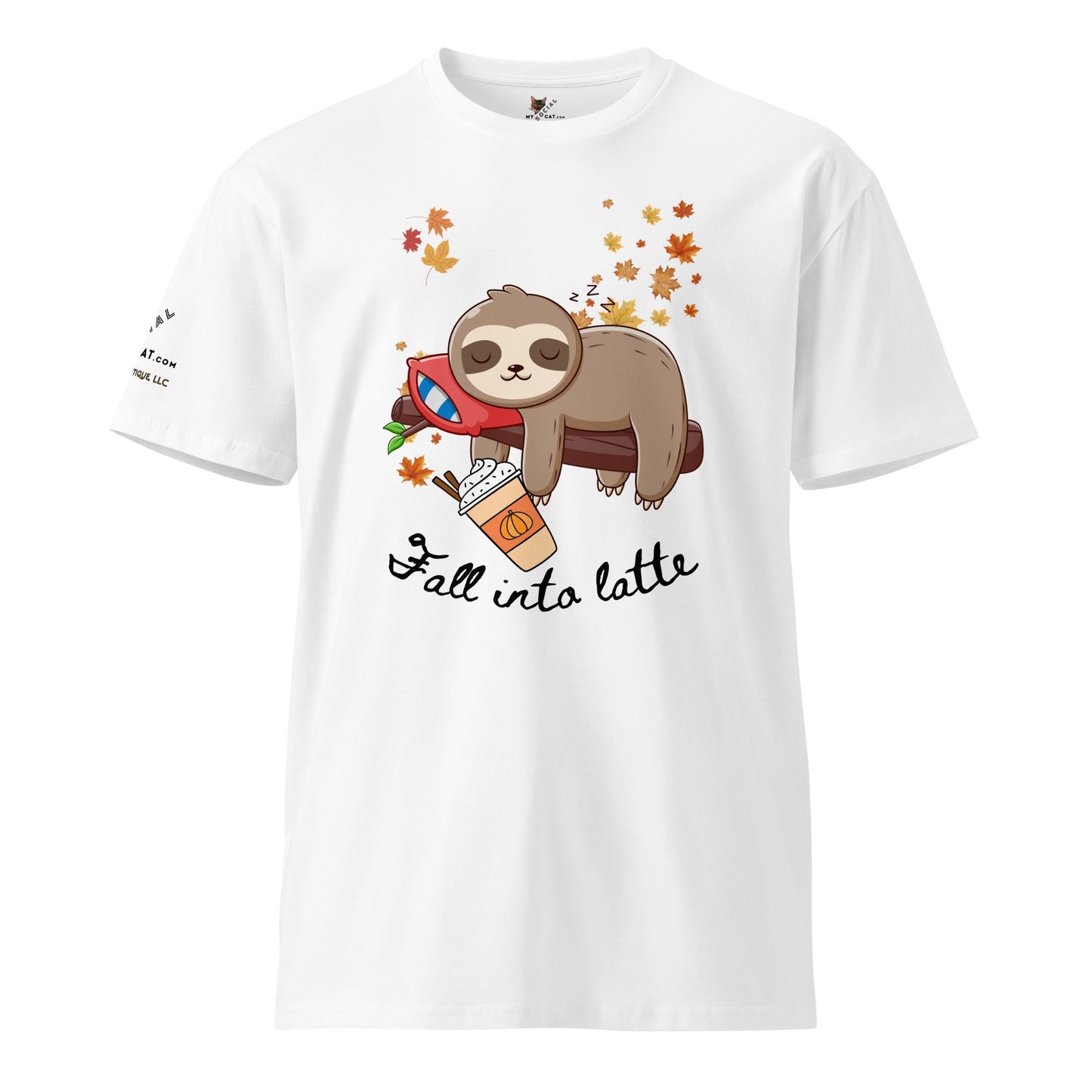 Fall Into Latte Unisex Premium Tee - My Social Cat Bonafide Boutique LLCFall Into Latte Unisex Premium TeeT-shirtMy Social Cat Bonafide Boutique LLCWhiteSfallinto
