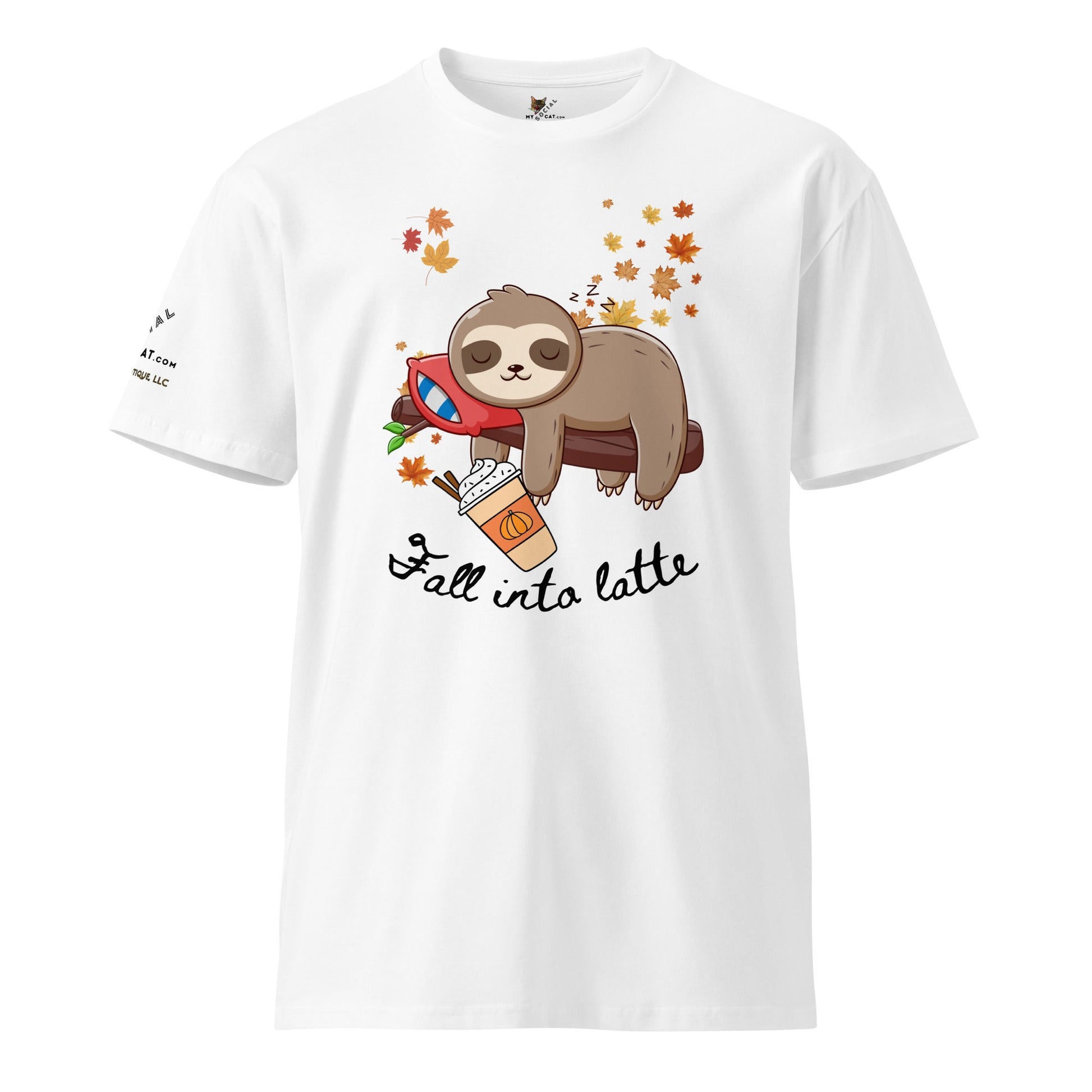 Fall Into Latte Unisex Premium Tee - My Social Cat Bonafide Boutique LLCFall Into Latte Unisex Premium TeeT-shirtMy Social Cat Bonafide Boutique LLCWhiteSfallinto