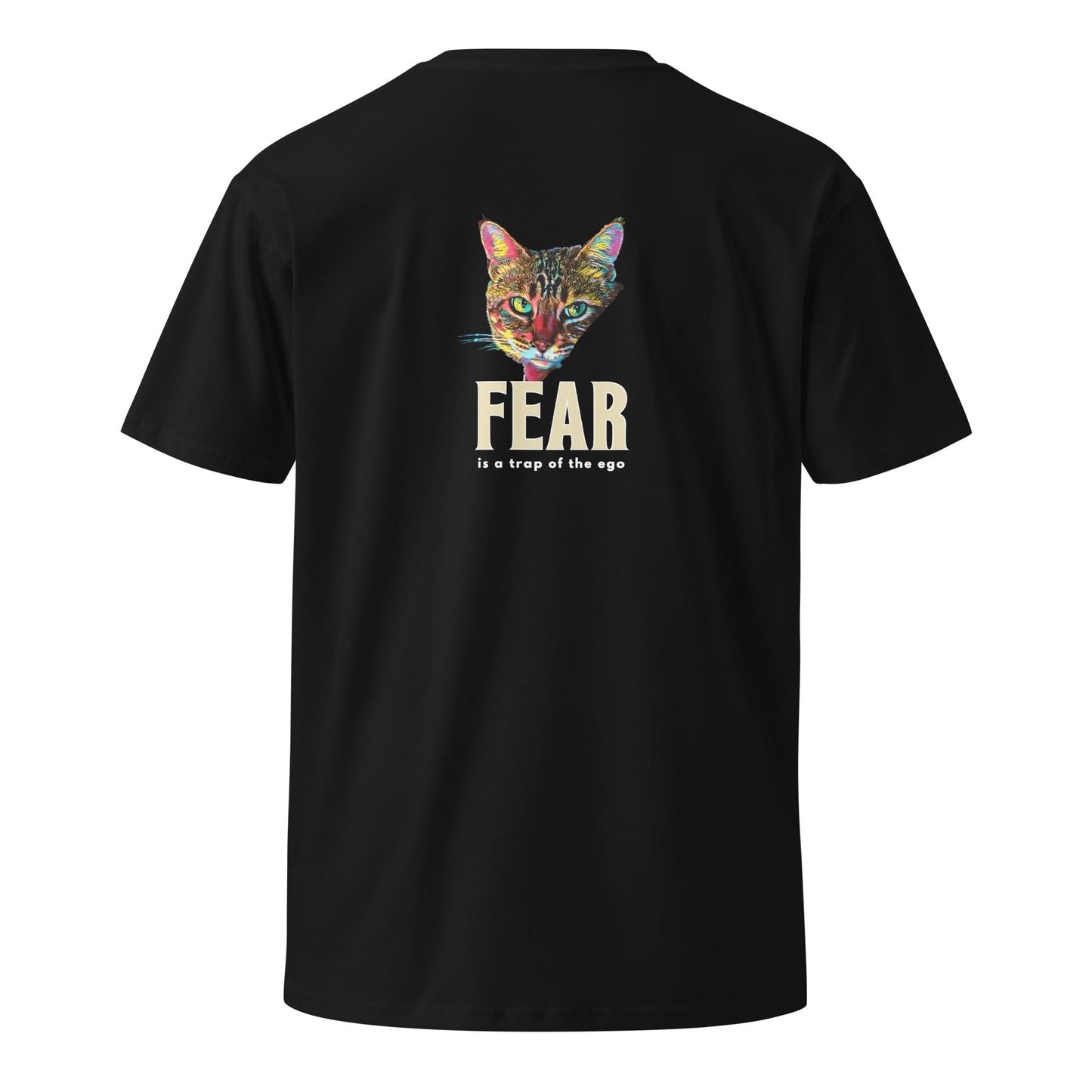 Fear is a Trap of Ego Unisex Premium Tee - My Social Cat Bonafide Boutique LLCFear is a Trap of Ego Unisex Premium TeeT-shirtMy Social Cat Bonafide Boutique LLCScatego