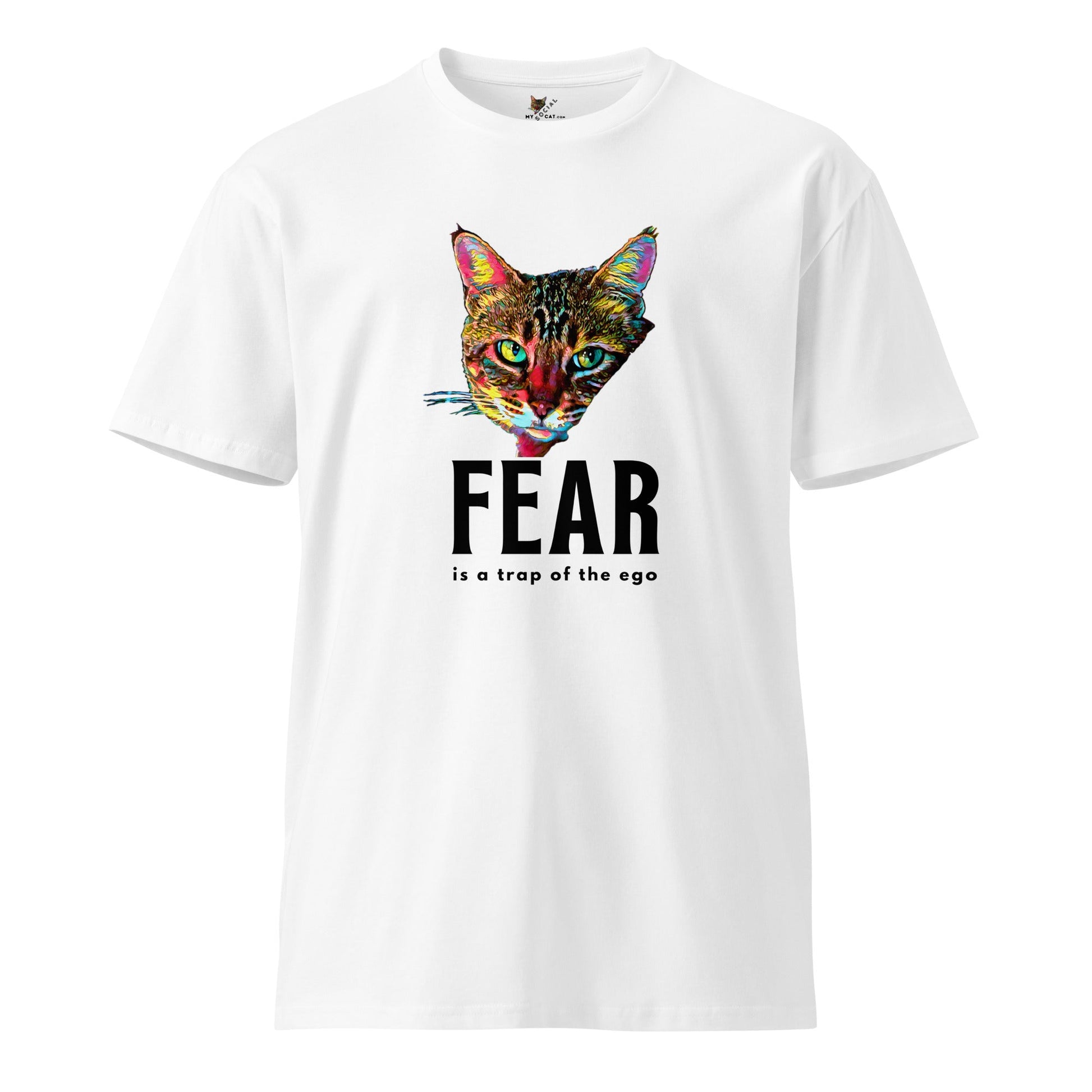Fear is a Trap of Ego Unisex Premium Tee - My Social Cat Bonafide Boutique LLCFear is a Trap of Ego Unisex Premium TeeT-shirtMy Social Cat Bonafide Boutique LLCWhiteScatego