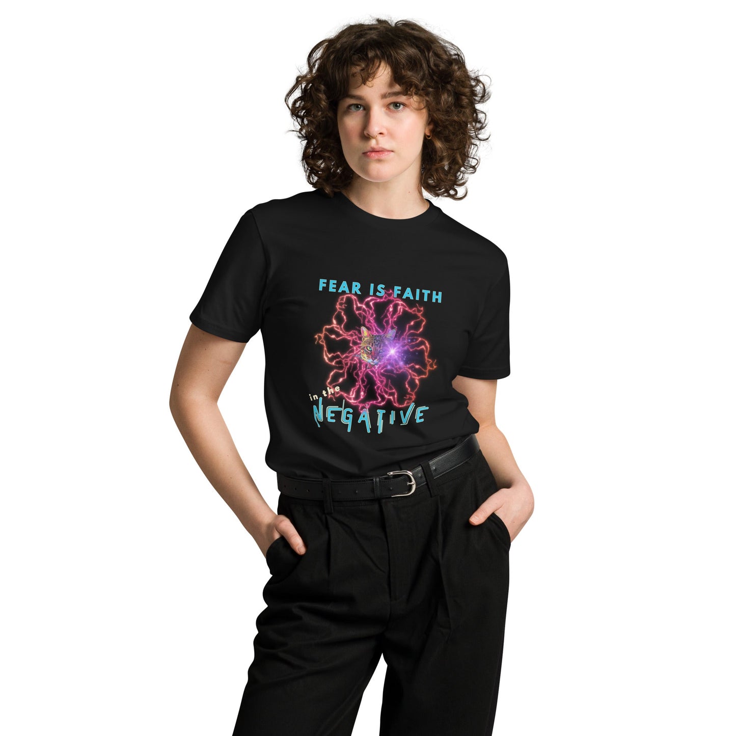 Fear is Faith in the Negative Unisex Premium Tee - My Social Cat Bonafide Boutique LLCFear is Faith in the Negative Unisex Premium TeeT-shirtMy Social Cat Bonafide Boutique LLCBlackMfaithfear
