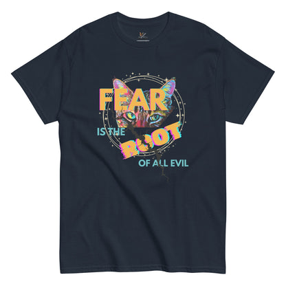 Fear is the Root of All Evil Unisex Classic Tee - My Social Cat Bonafide Boutique LLCFear is the Root of All Evil Unisex Classic TeeT-shirtMy Social Cat Bonafide Boutique LLCNavySclassicfear