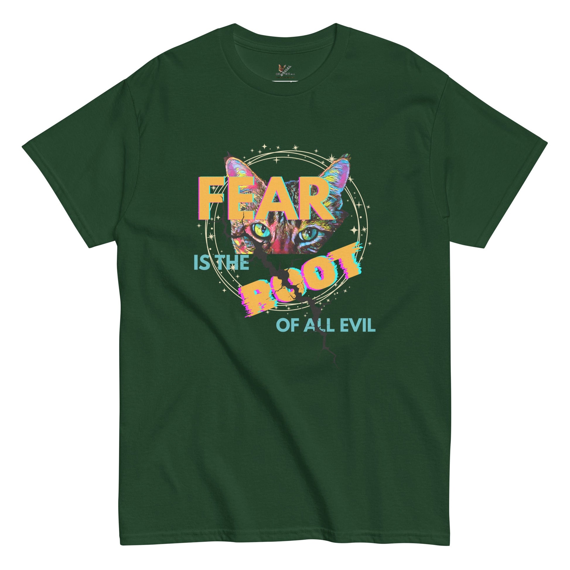 Fear is the Root of All Evil Unisex Classic Tee - My Social Cat Bonafide Boutique LLCFear is the Root of All Evil Unisex Classic TeeT-shirtMy Social Cat Bonafide Boutique LLCForest GreenSclassicfear