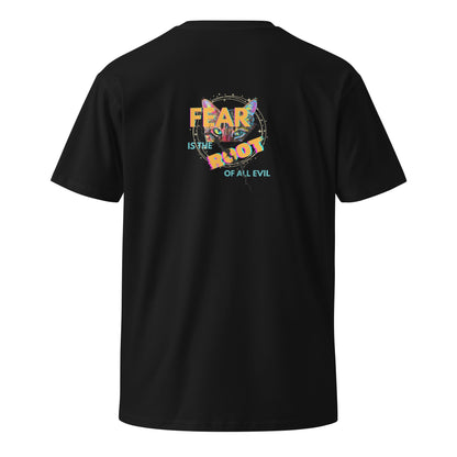 Fear is the Root of All Evil Unisex Premium Tee - My Social Cat Bonafide Boutique LLCFear is the Root of All Evil Unisex Premium TeeT-shirtMy Social Cat Bonafide Boutique LLCPetrol BlueSfearpremium