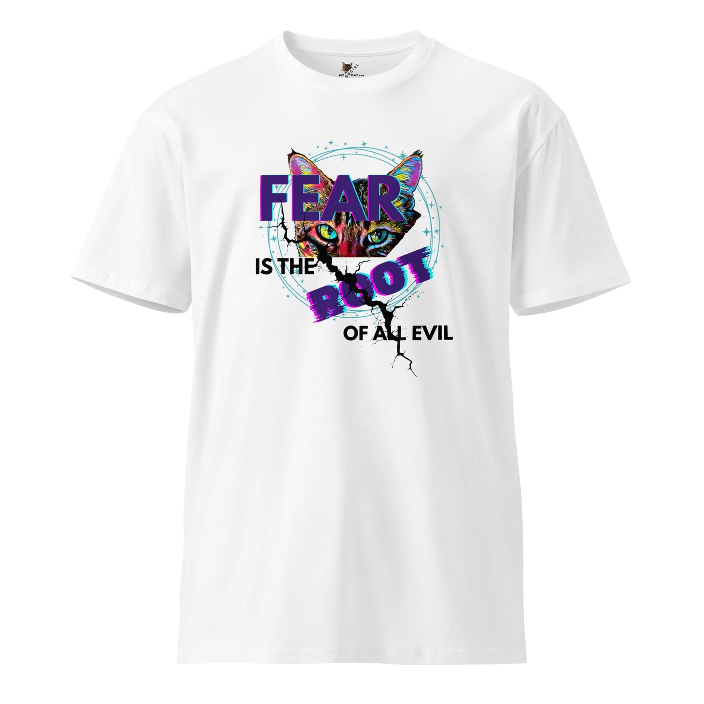 Fear is the Root of All Evil Unisex Premium Tee - My Social Cat Bonafide Boutique LLCFear is the Root of All Evil Unisex Premium TeeT-shirtMy Social Cat Bonafide Boutique LLCWhiteSfearpremium