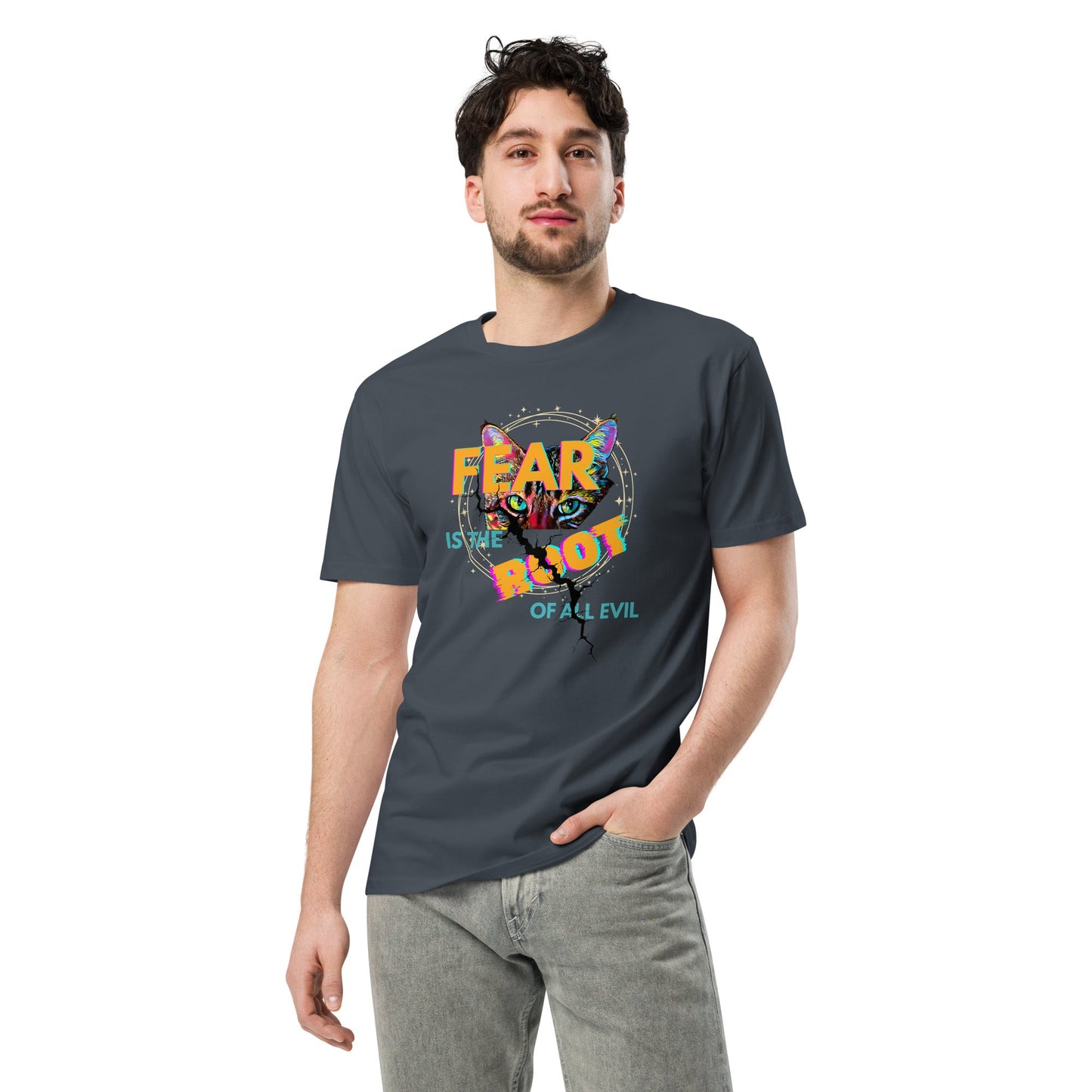 Fear is the Root of All Evil Unisex Premium Tee - My Social Cat Bonafide Boutique LLCFear is the Root of All Evil Unisex Premium TeeT-shirtMy Social Cat Bonafide Boutique LLCBlackSfearpremium