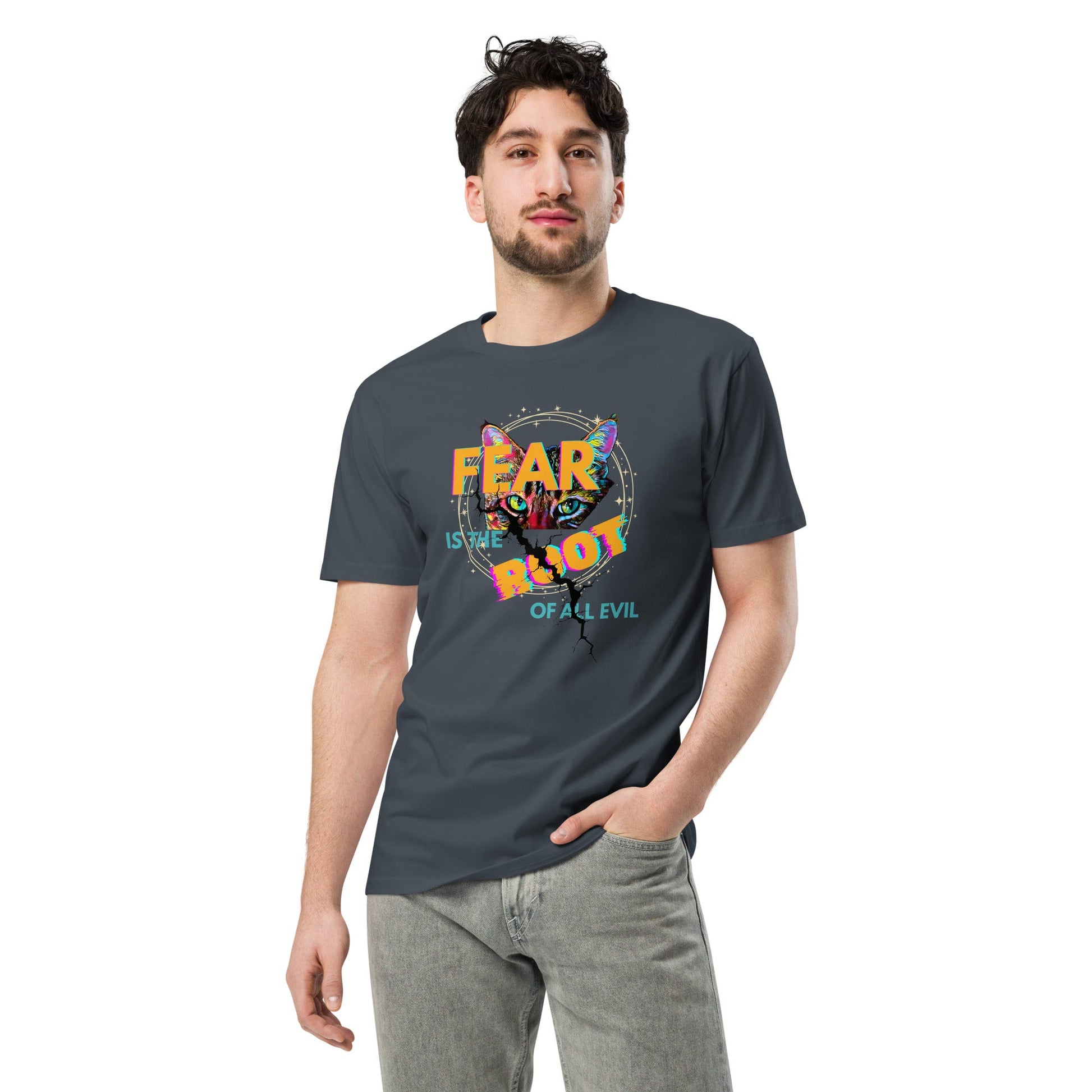 Fear is the Root of All Evil Unisex Premium Tee - My Social Cat Bonafide Boutique LLCFear is the Root of All Evil Unisex Premium TeeT-shirtMy Social Cat Bonafide Boutique LLCBlackSfearpremium