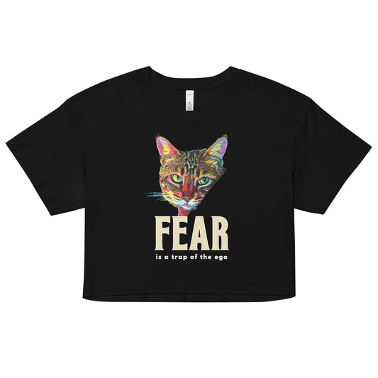 Fear is the Trap of the Ego Women’s Crop Top - My Social Cat Bonafide Boutique LLCFear is the Trap of the Ego Women’s Crop Topcrop topMy Social Cat Bonafide Boutique LLCBlackXScatego