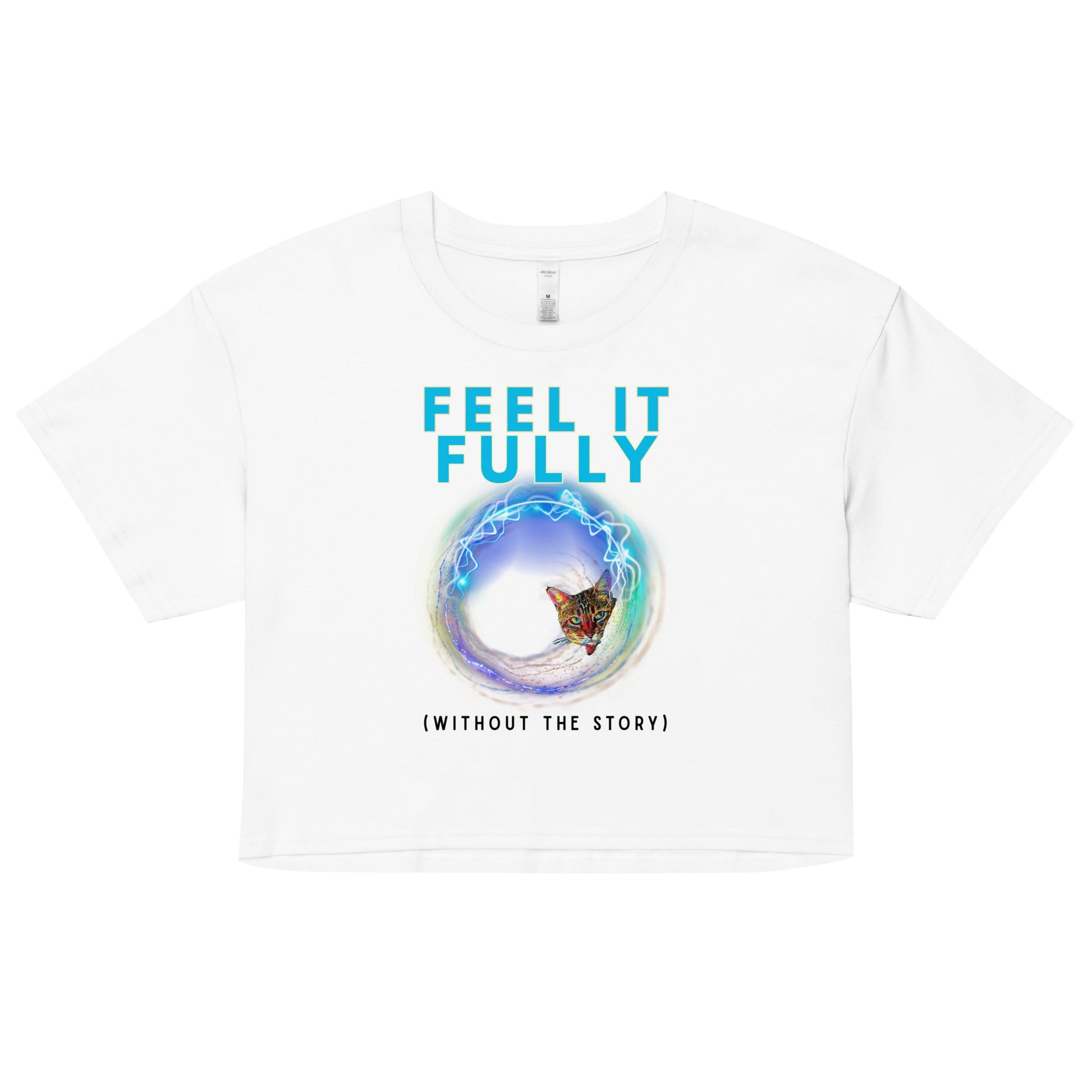 Feel It Fully Women’s Crop Top - My Social Cat Bonafide Boutique LLCFeel It Fully Women’s Crop TopT-shirtMy Social Cat Bonafide Boutique LLCWhiteXScropfeel