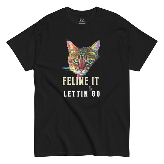 Feline It & Letting Go Unisex Classic Tee - My Social Cat Bonafide Boutique LLCFeline It & Letting Go Unisex Classic TeeT-shirtMy Social Cat Bonafide Boutique LLCScatfeline