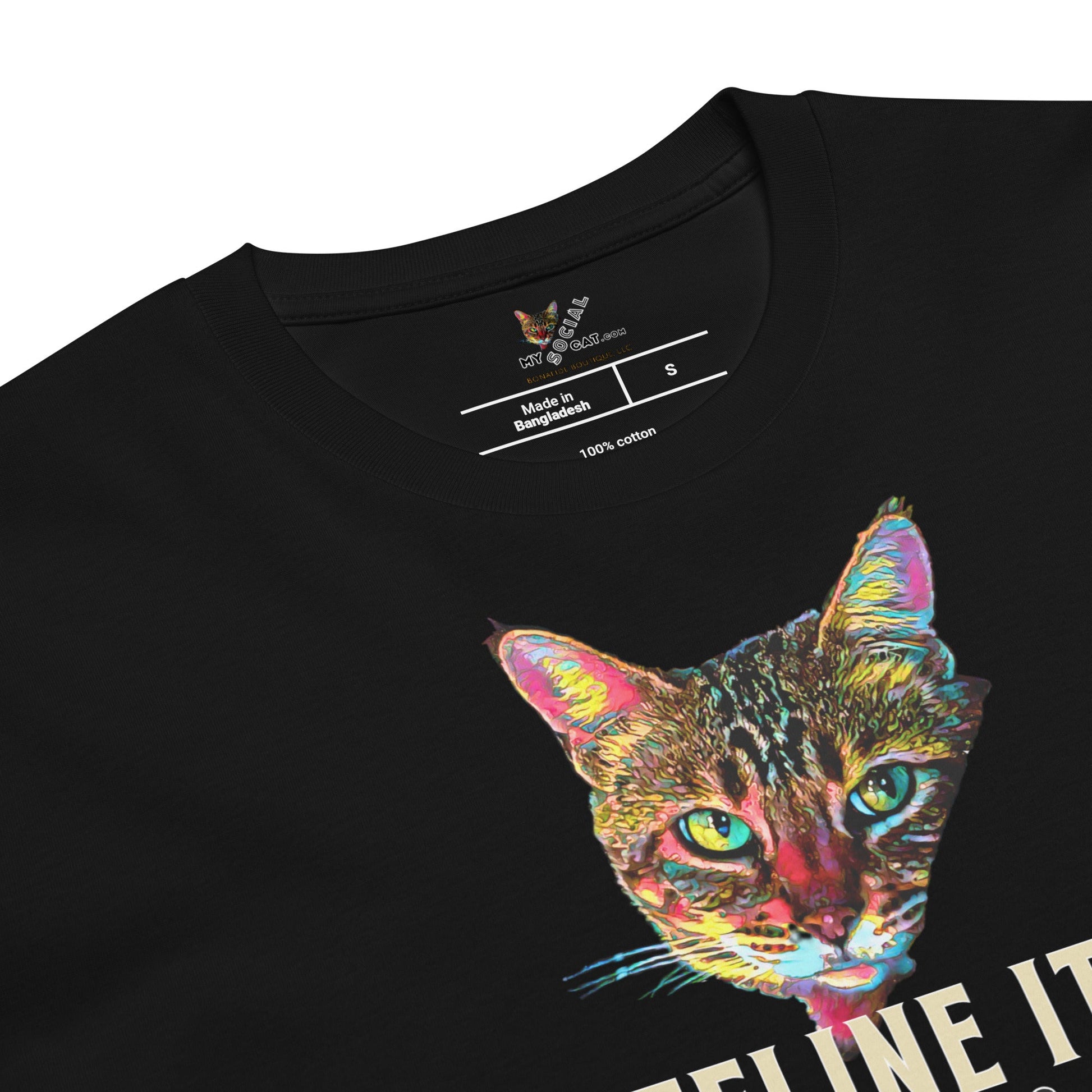 Feline It Unisex Premium Tee - My Social Cat Bonafide Boutique LLCFeline It Unisex Premium TeeT-shirtMy Social Cat Bonafide Boutique LLCScatfeline
