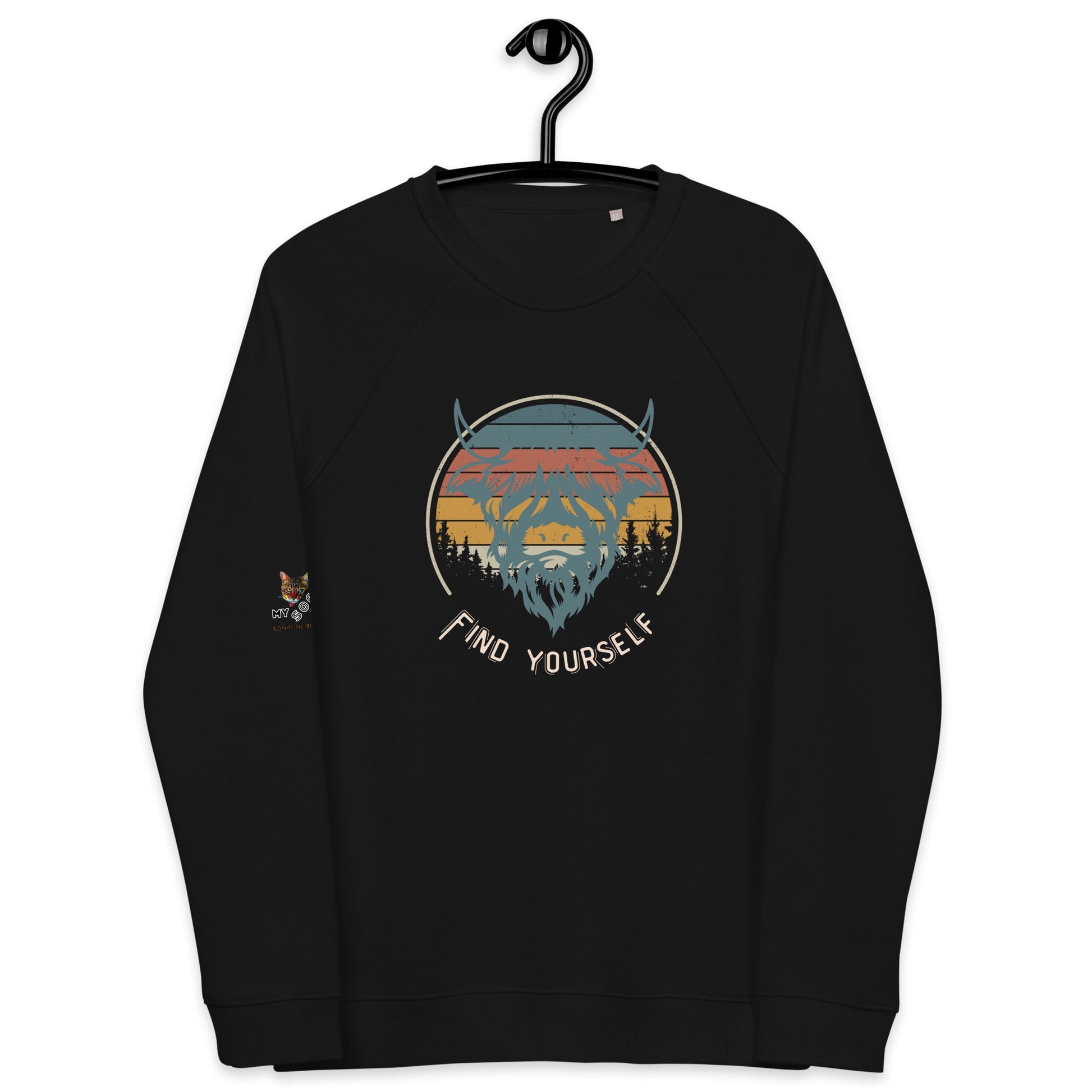 Find Yourself Plush Organic Sweatshirt - My Social Cat Bonafide Boutique LLCFind Yourself Plush Organic SweatshirtSweatshirtMy Social Cat Bonafide Boutique LLCBlackXSbuffalofind