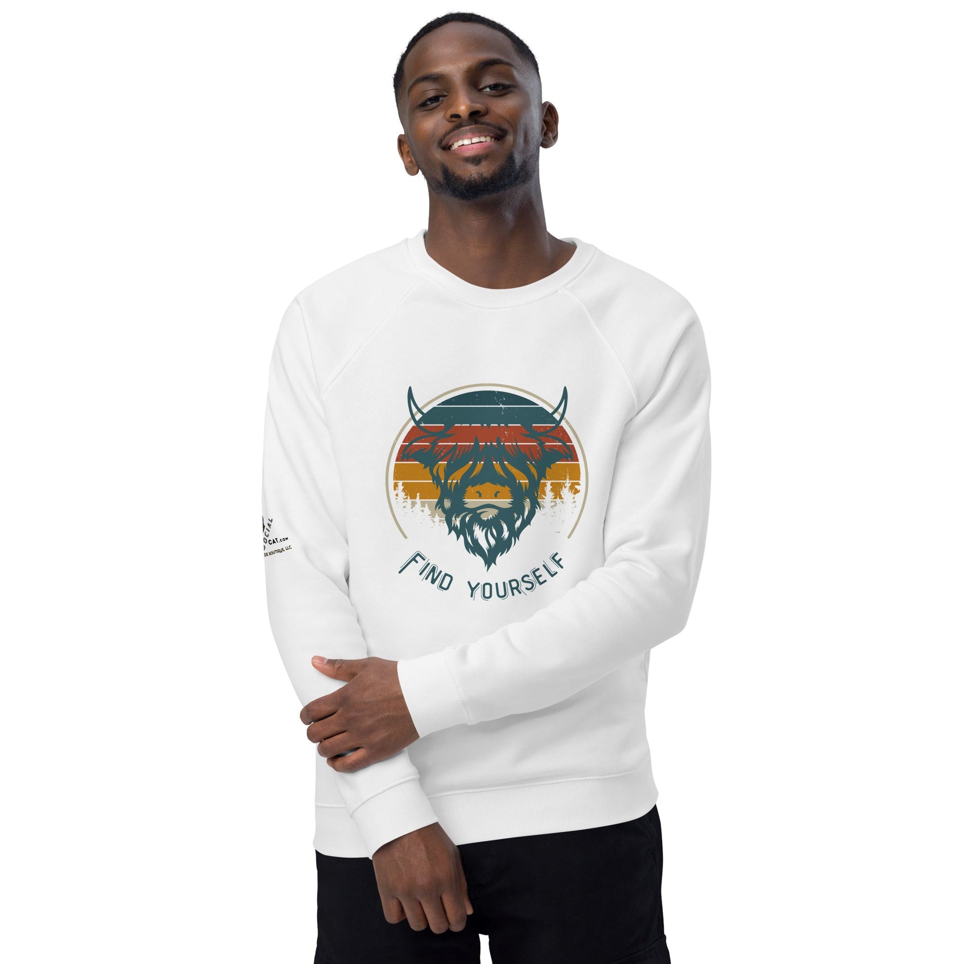 Find Yourself Plush Organic Sweatshirt - My Social Cat Bonafide Boutique LLCFind Yourself Plush Organic SweatshirtSweatshirtMy Social Cat Bonafide Boutique LLCWhiteXSbuffalofind