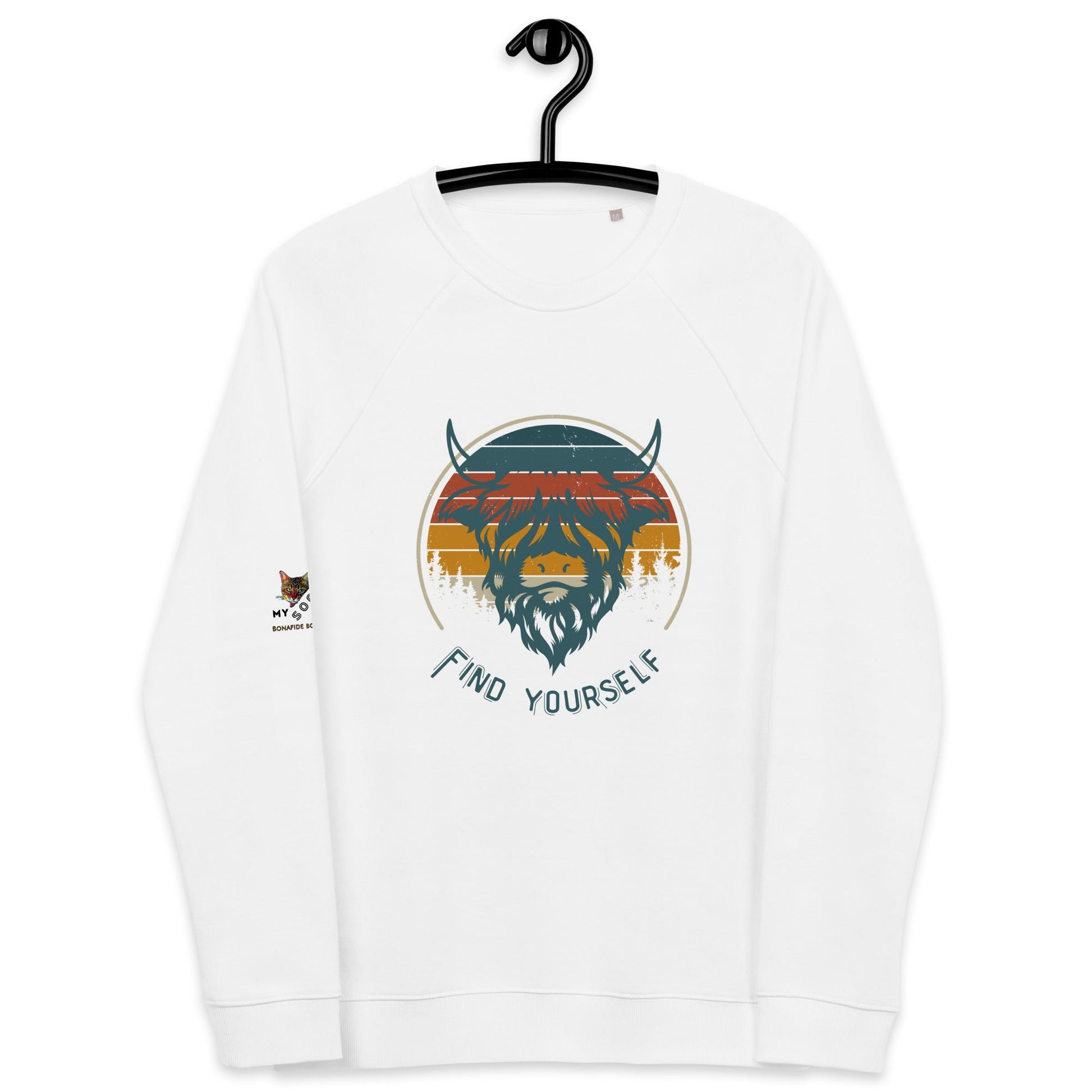 Find Yourself Plush Organic Sweatshirt - My Social Cat Bonafide Boutique LLCFind Yourself Plush Organic SweatshirtSweatshirtMy Social Cat Bonafide Boutique LLCWhiteXSbuffalofind