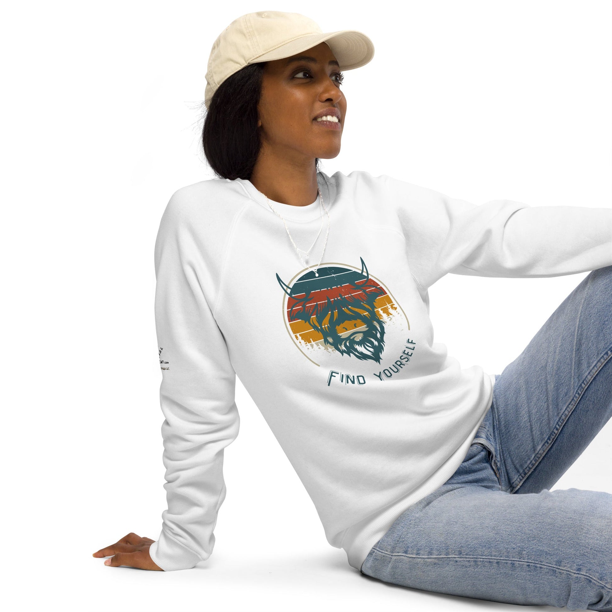 Find Yourself Plush Organic Sweatshirt - My Social Cat Bonafide Boutique LLCFind Yourself Plush Organic SweatshirtSweatshirtMy Social Cat Bonafide Boutique LLCWhiteXSbuffalofind