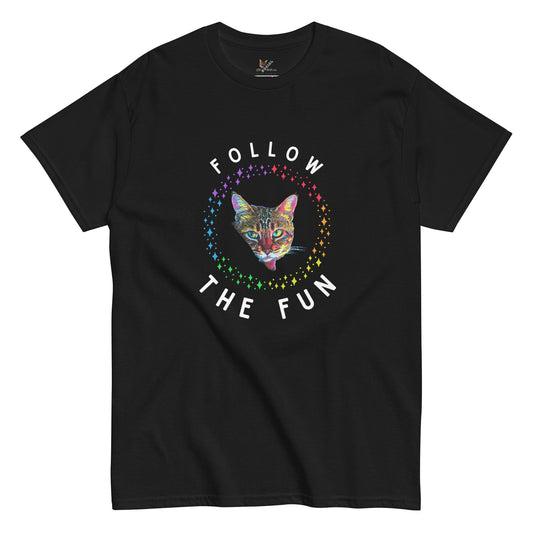 Follow the Fun Unisex Classic Tee - My Social Cat Bonafide Boutique LLCFollow the Fun Unisex Classic TeeT-shirtMy Social Cat Bonafide Boutique LLCBlackMfollowfun
