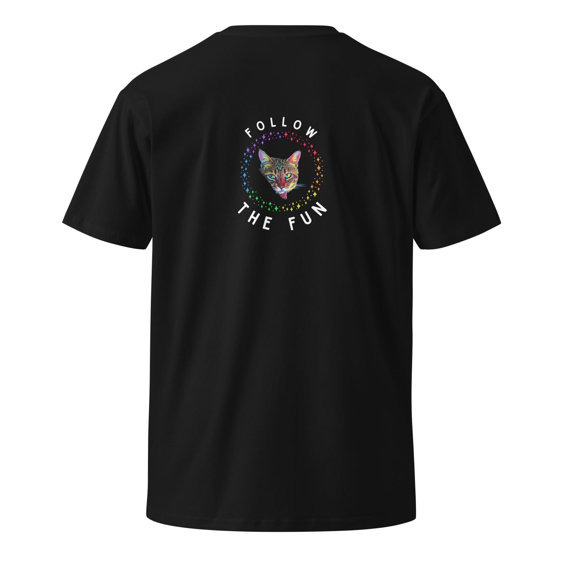 Follow the Fun Unisex Premium Tee - My Social Cat Bonafide Boutique LLCFollow the Fun Unisex Premium TeeT-shirtMy Social Cat Bonafide Boutique LLCBlackMfollowfun