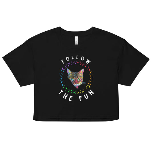 Follow the Fun Women’s Crop Top - My Social Cat Bonafide Boutique LLCFollow the Fun Women’s Crop Topcrop topMy Social Cat Bonafide Boutique LLCBlackScropfollow