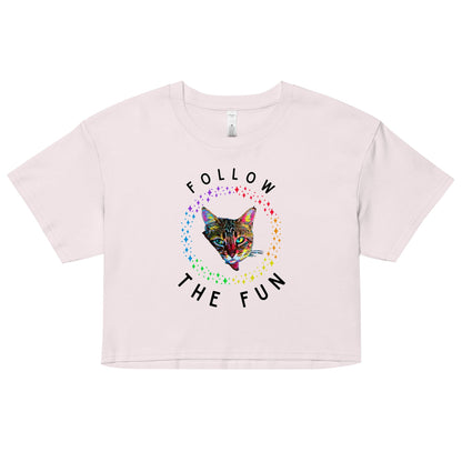 Follow the Fun Women’s Crop Top - My Social Cat Bonafide Boutique LLCFollow the Fun Women’s Crop Topcrop topMy Social Cat Bonafide Boutique LLCOrchidXScropfollow