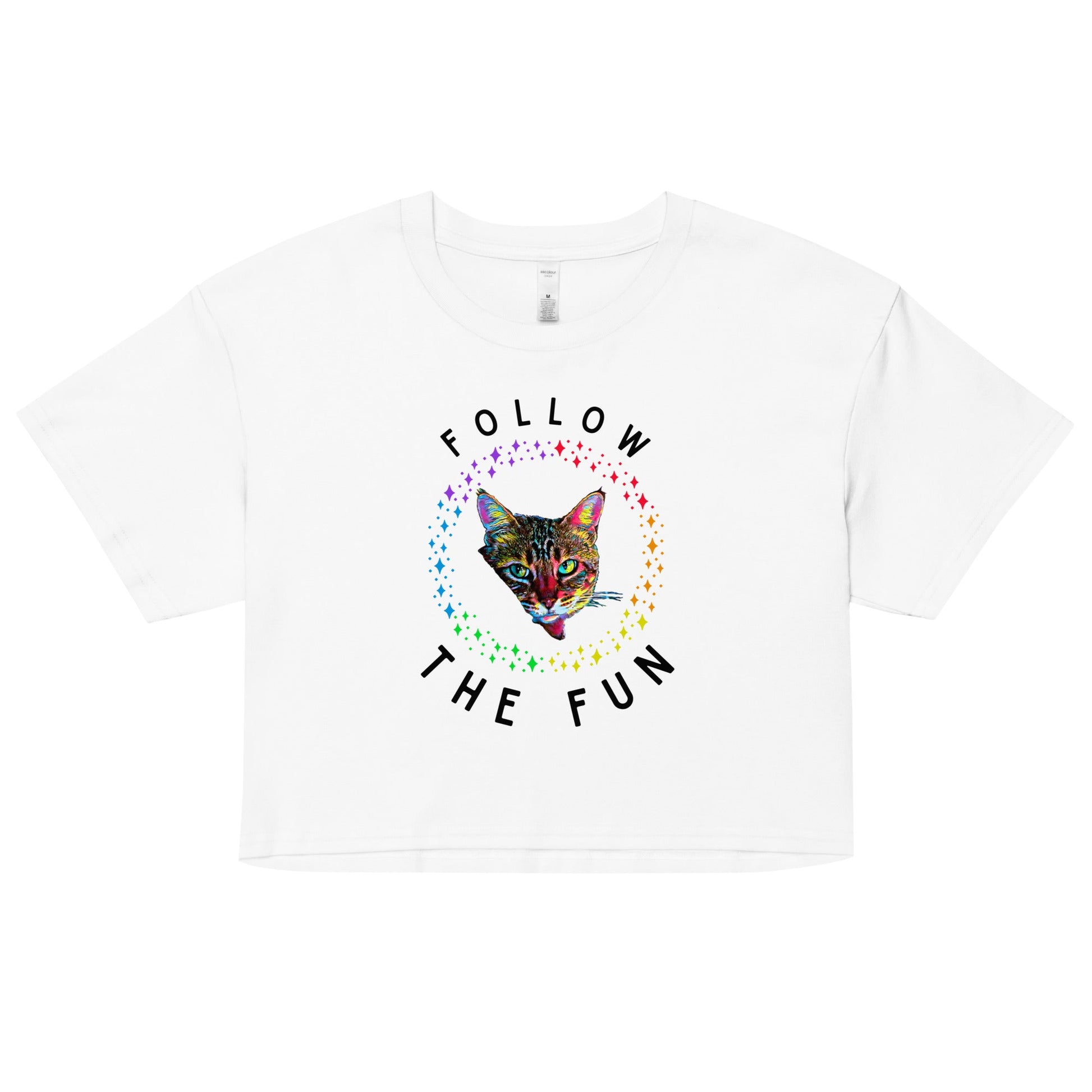 Follow the Fun Women’s Crop Top - My Social Cat Bonafide Boutique LLCFollow the Fun Women’s Crop Topcrop topMy Social Cat Bonafide Boutique LLCWhiteXScropfollow