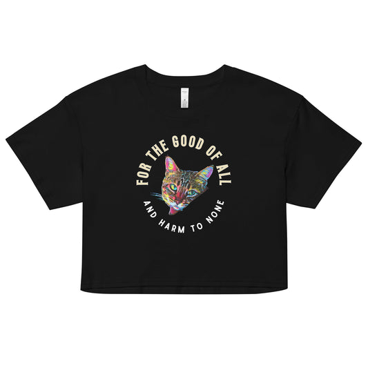 For the Good of All and Harm to None Women’s Crop Top - My Social Cat Bonafide Boutique LLCFor the Good of All and Harm to None Women’s Crop Topcrop topMy Social Cat Bonafide Boutique LLCBlackXSall harmcat