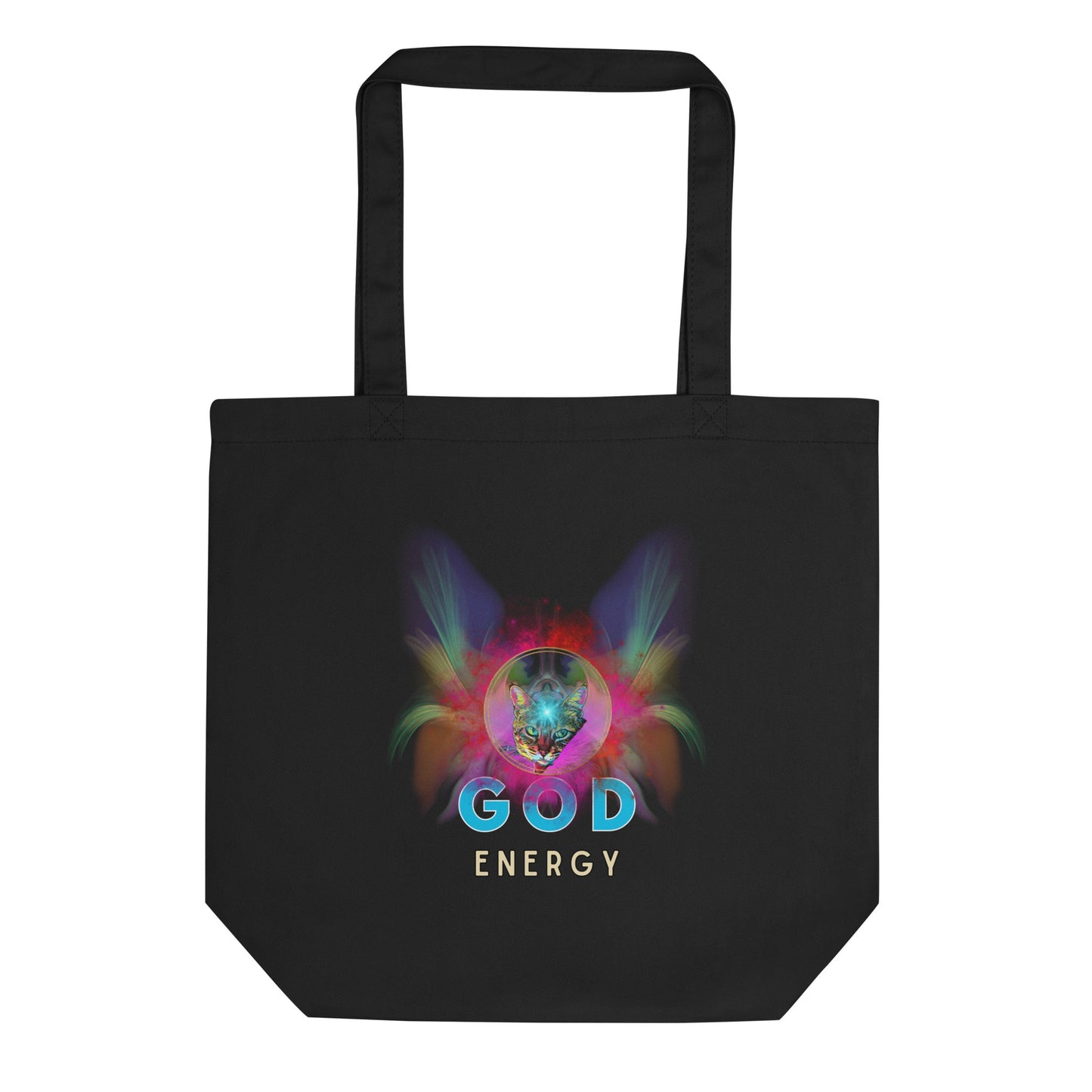 God Energy Eco Organic Cotton Tote Bag - My Social Cat Bonafide Boutique LLC  