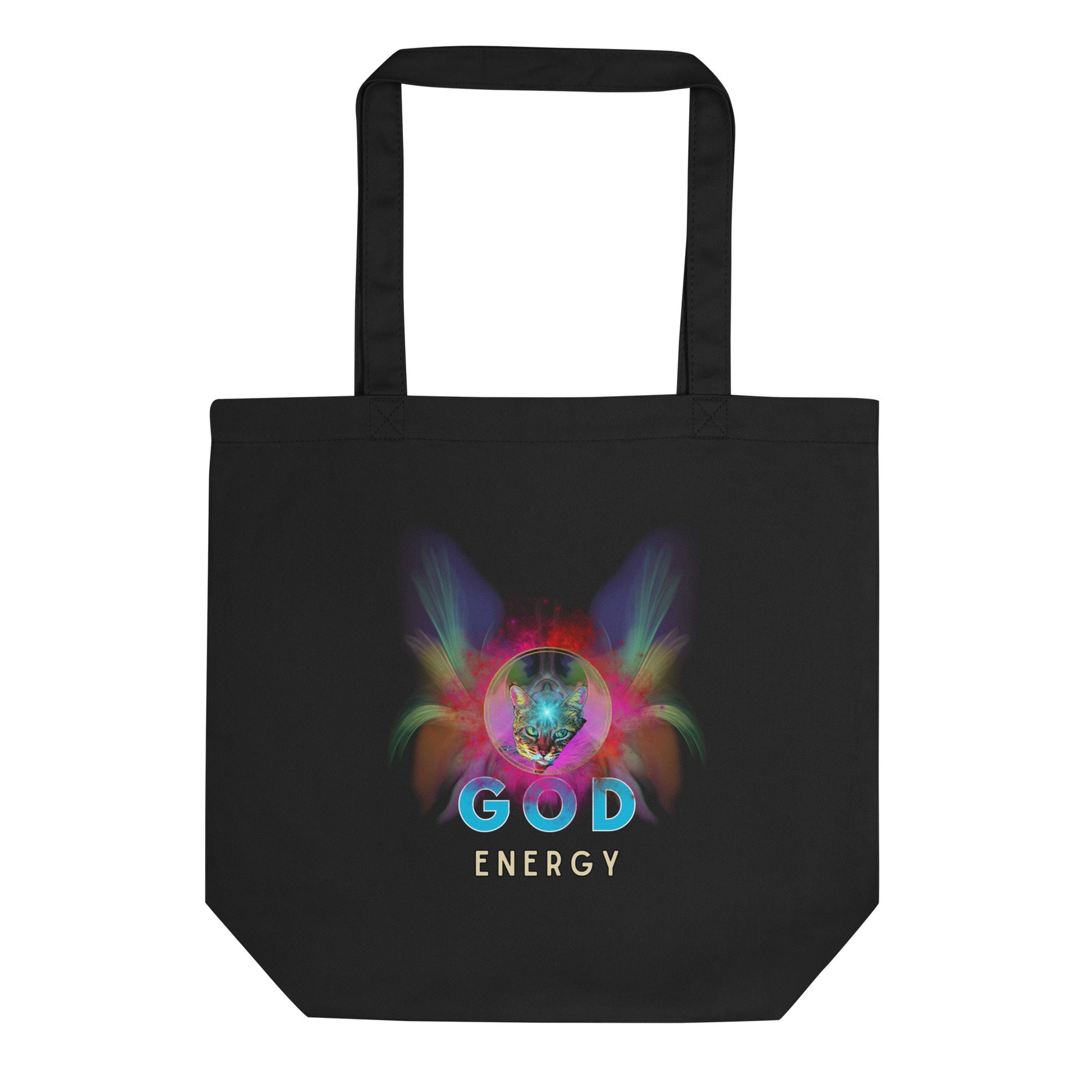 God Energy Eco Organic Cotton Tote Bag - My Social Cat Bonafide Boutique LLC  
