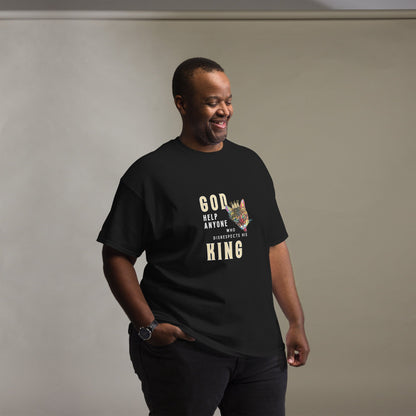 God Help Anyone Who Disrespects His King Unisex Classic Tee - My Social Cat Bonafide Boutique LLCGod Help Anyone Who Disrespects His King Unisex Classic TeeT-shirtMy Social Cat Bonafide Boutique LLCBlackScatgod