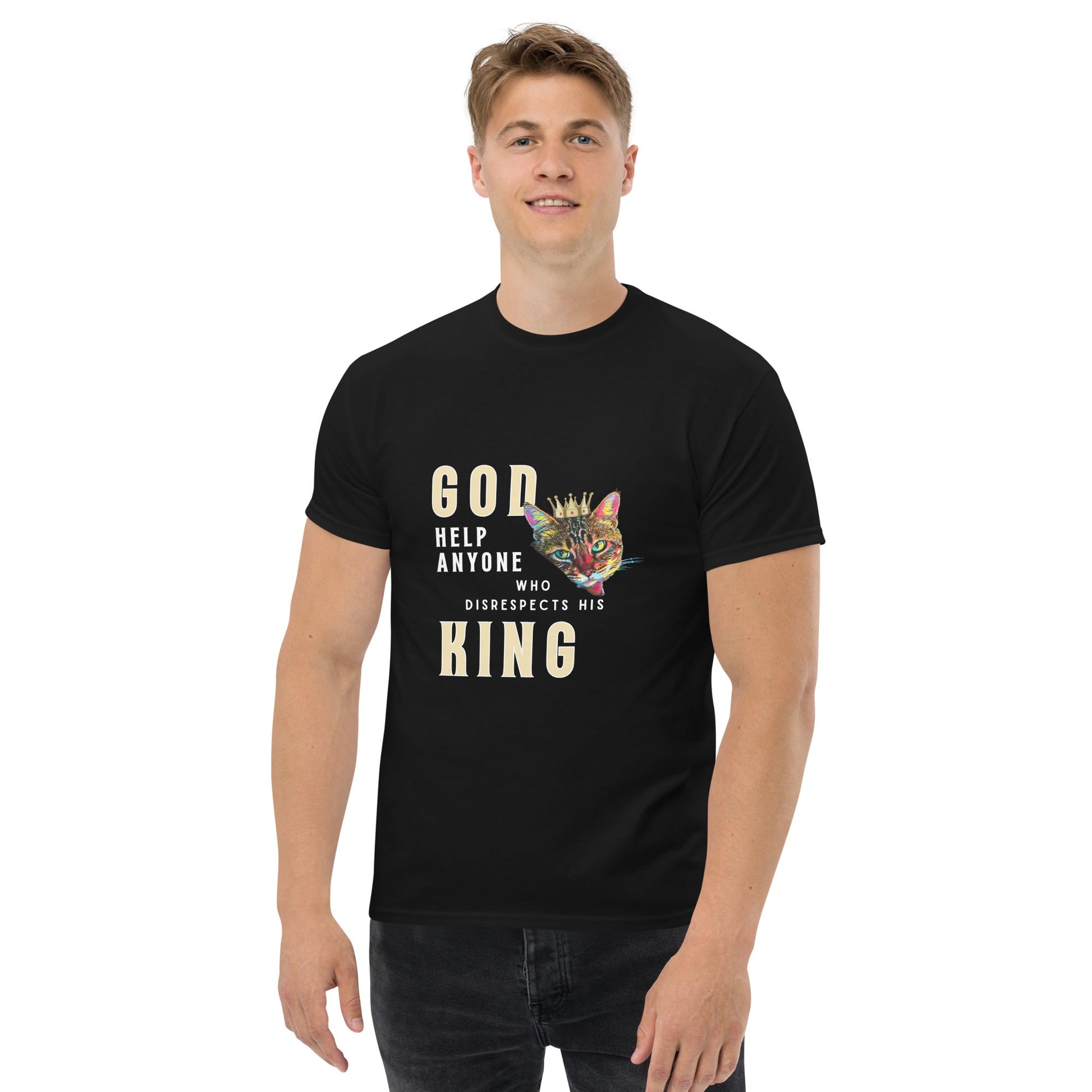 God Help Anyone Who Disrespects His King Unisex Classic Tee - My Social Cat Bonafide Boutique LLCGod Help Anyone Who Disrespects His King Unisex Classic TeeT-shirtMy Social Cat Bonafide Boutique LLCBlackScatgod