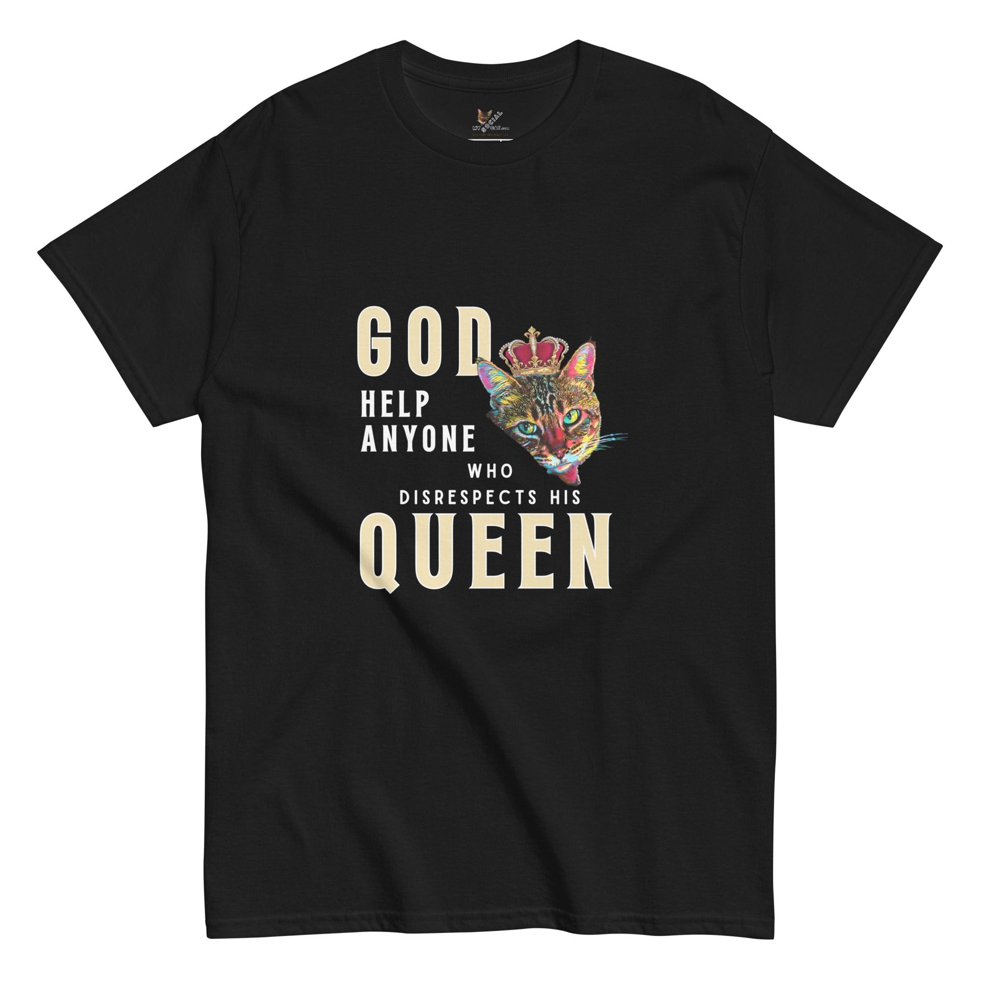 God Help Anyone Who Disrespects His Queen Unisex Classic Tee - My Social Cat Bonafide Boutique LLCGod Help Anyone Who Disrespects His Queen Unisex Classic TeeT-shirtMy Social Cat Bonafide Boutique LLCBlackS