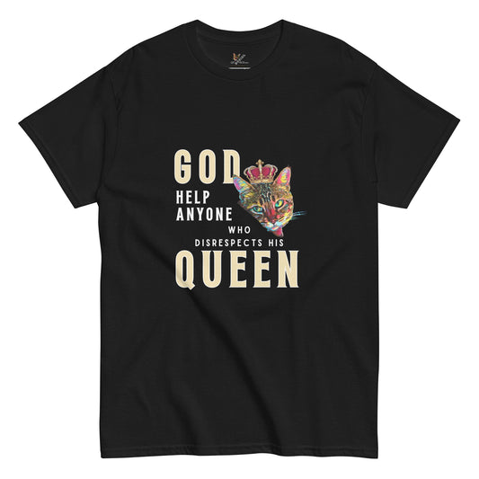 God Help Anyone Who Disrespects His Queen Unisex Classic Tee - My Social Cat Bonafide Boutique LLCGod Help Anyone Who Disrespects His Queen Unisex Classic TeeT-shirtMy Social Cat Bonafide Boutique LLCBlackS