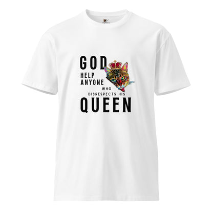 God Help Anyone Who Disrespects His Queen Unisex Premium Tee - My Social Cat Bonafide Boutique LLCGod Help Anyone Who Disrespects His Queen Unisex Premium TeeT-shirtMy Social Cat Bonafide Boutique LLCWhiteScatgod