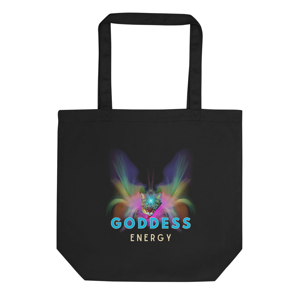 Goddess Energy Eco Organic Cotton Tote Bag - My Social Cat Bonafide Boutique LLC 