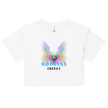 Goddess Energy Women’s Crop Top - My Social Cat Bonafide Boutique LLCGoddess Energy Women’s Crop Topcrop topMy Social Cat Bonafide Boutique LLCWhiteXScropgoddess