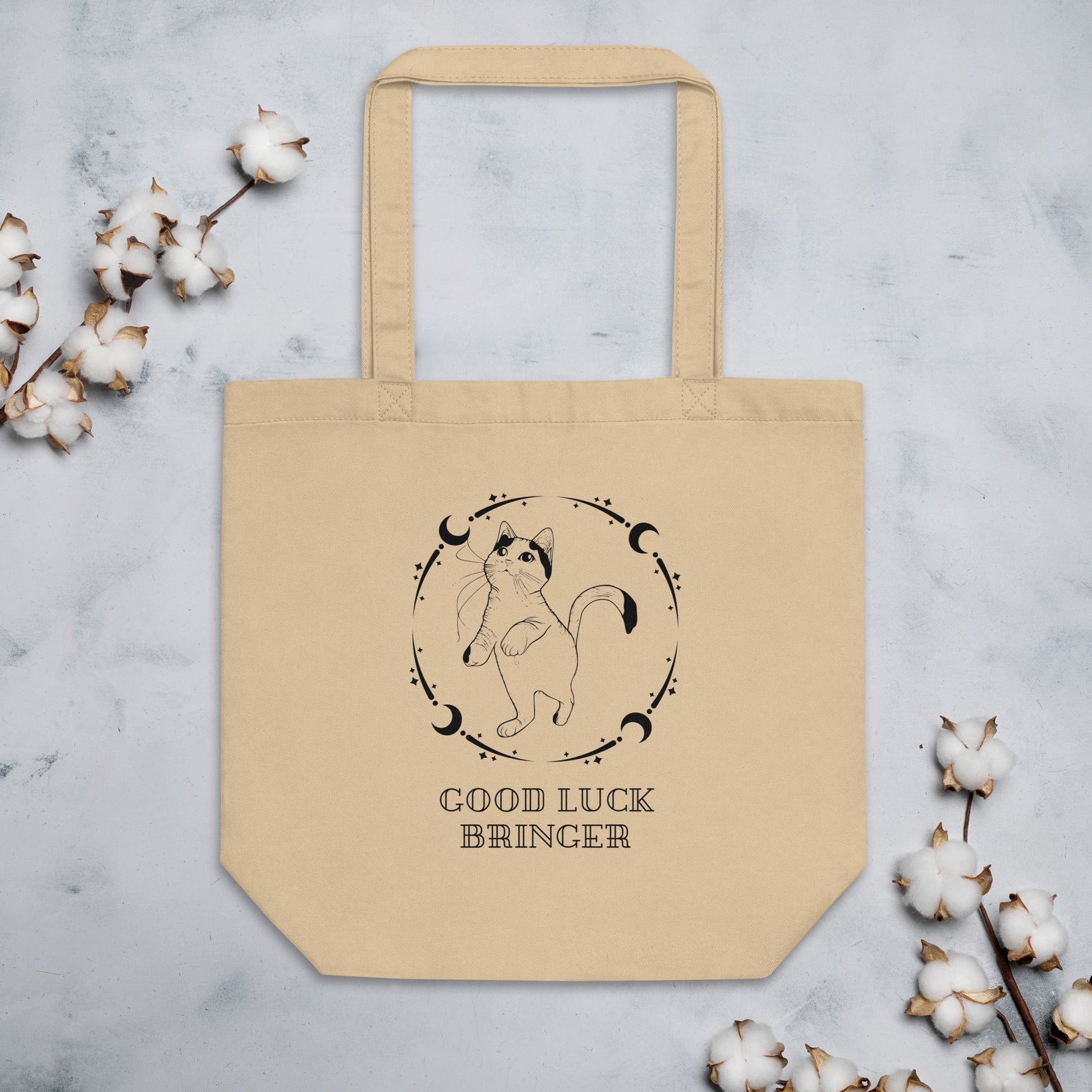 Good Luck Bringer Eco Tote Bag - My Social Cat Bonafide Boutique LLCGood Luck Bringer Eco Tote BagtoteMy Social Cat Bonafide Boutique LLCOysterbageco