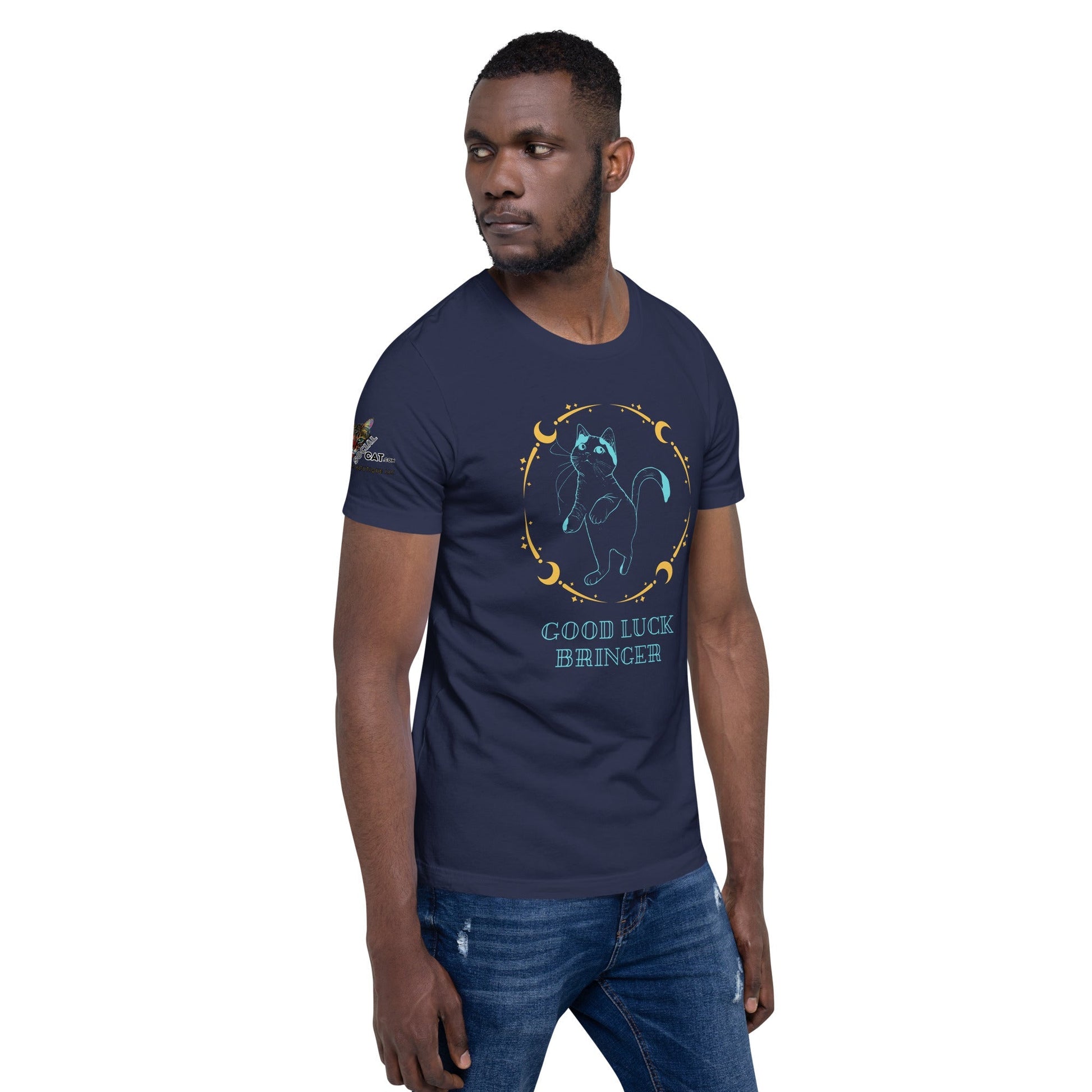 Good Luck Bringer Unisex Tee - My Social Cat Bonafide Boutique LLCGood Luck Bringer Unisex TeeT-shirtMy Social Cat Bonafide Boutique LLCBlackXSGood Luck Bringershirt