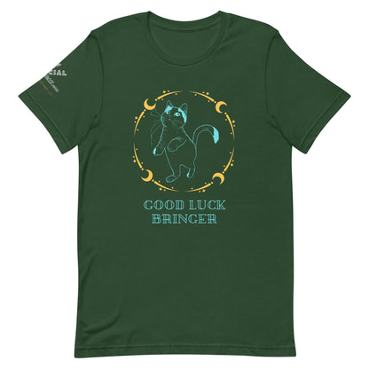 Good Luck Bringer Unisex Tee - My Social Cat Bonafide Boutique LLCGood Luck Bringer Unisex TeeT-shirtMy Social Cat Bonafide Boutique LLCForestSGood Luck Bringershirt