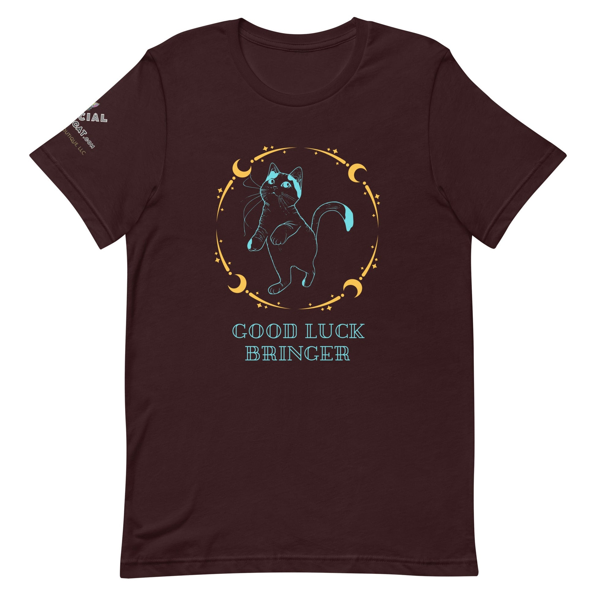 Good Luck Bringer Unisex Tee - My Social Cat Bonafide Boutique LLCGood Luck Bringer Unisex TeeT-shirtMy Social Cat Bonafide Boutique LLCOxblood BlackSGood Luck Bringershirt