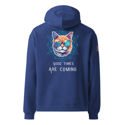 Good Times are Coming Unisex Plush Hoodie - My Social Cat Bonafide Boutique LLCGood Times are Coming Unisex Plush HoodieHooded sweatshirtMy Social Cat Bonafide Boutique LLCCobaltScominggood
