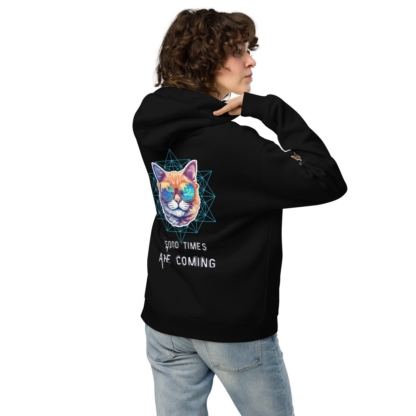 Good Times are Coming Unisex Plush Hoodie - My Social Cat Bonafide Boutique LLCGood Times are Coming Unisex Plush HoodieHooded sweatshirtMy Social Cat Bonafide Boutique LLCBlackScominggood