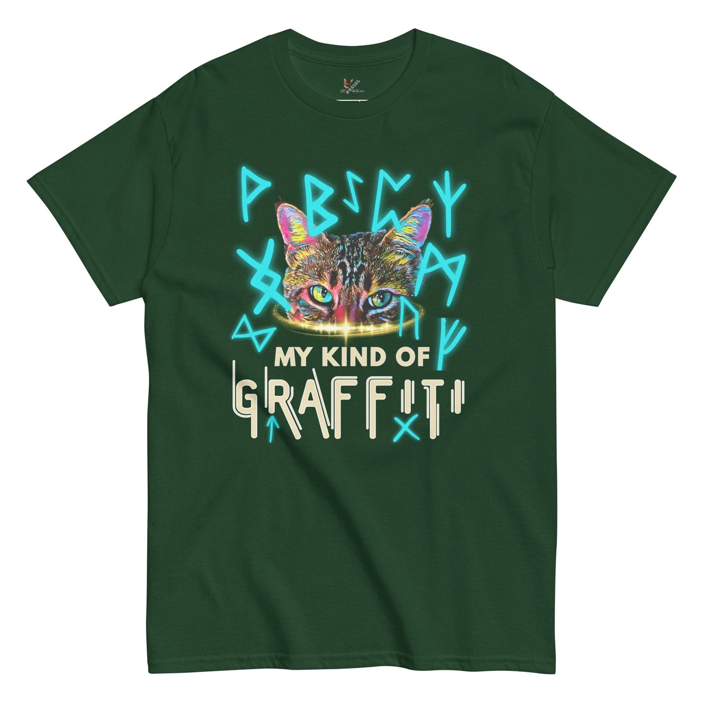 Graffiti Unisex Classic Tee - My Social Cat Bonafide Boutique LLCGraffiti Unisex Classic TeeT-shirtMy Social Cat Bonafide Boutique LLCForest GreenSclassicgraffiti