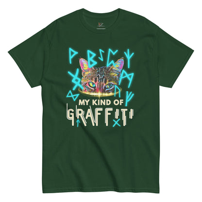 Graffiti Unisex Classic Tee - My Social Cat Bonafide Boutique LLCGraffiti Unisex Classic TeeT-shirtMy Social Cat Bonafide Boutique LLCForest GreenSclassicgraffiti