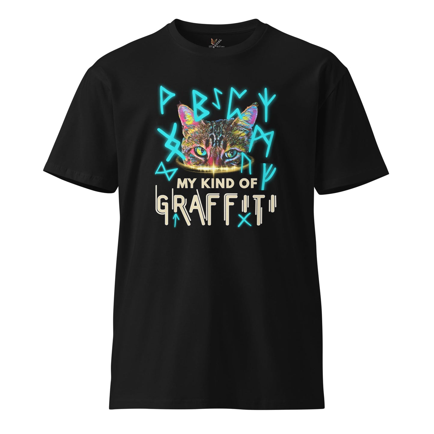 Graffiti Unisex Premium Tee - My Social Cat Bonafide Boutique LLCGraffiti Unisex Premium TeeT-shirtMy Social Cat Bonafide Boutique LLCBlackSgraffitipremium