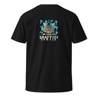 Graffiti Unisex Premium Tee - My Social Cat Bonafide Boutique LLCGraffiti Unisex Premium TeeT-shirtMy Social Cat Bonafide Boutique LLCPetrol BlueSgraffitipremium